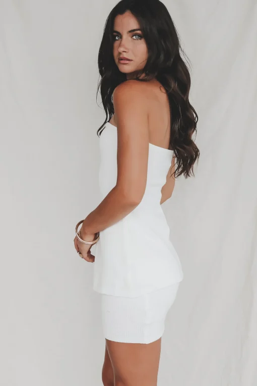 Better Than The Next Knit Cut Out Strapless Top
