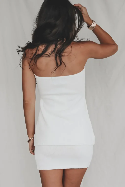 Better Than The Next Knit Cut Out Strapless Top