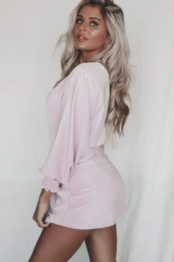 Brightest In The Room Light Purple Shimmer Romper