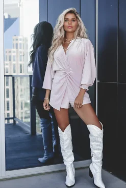 Brightest In The Room Light Purple Shimmer Romper