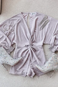 Brightest In The Room Light Purple Shimmer Romper