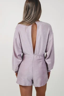 Brightest In The Room Light Purple Shimmer Romper