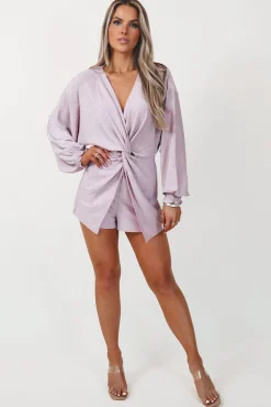 Brightest In The Room Light Purple Shimmer Romper