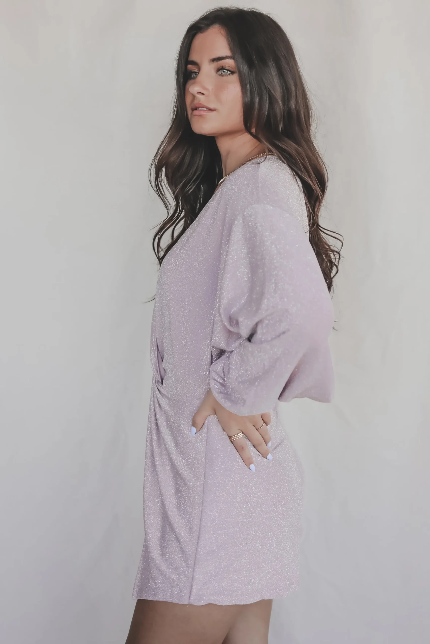 Brightest In The Room Light Purple Shimmer Romper