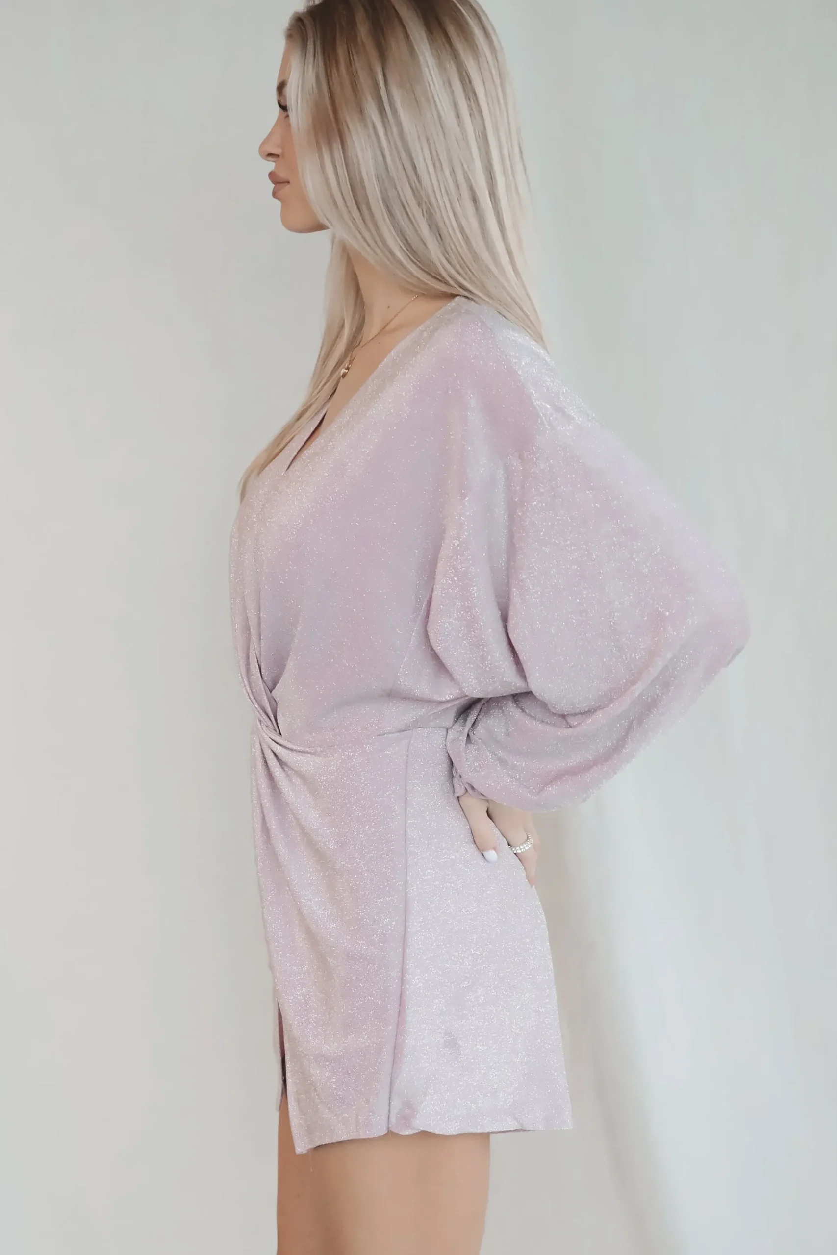 Brightest In The Room Light Purple Shimmer Romper