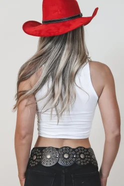 Can I Get A Yeehaw Western Rodeo Graphic High Neck Tank