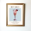 Cocktail Poster The Dirty Shirley Temple Drink Recipe Barcart Picture
