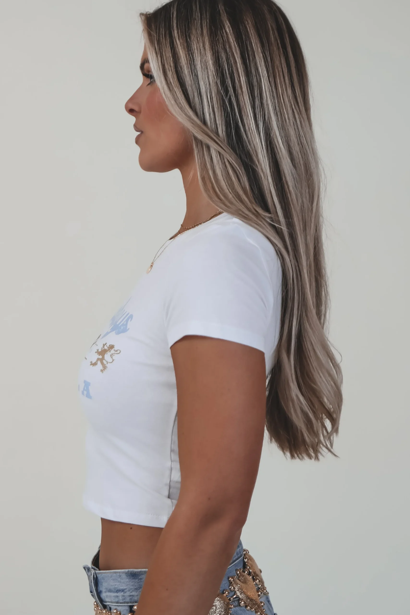 Cowboys & Tequila Babydoll Graphic Fitted Babydoll Tee