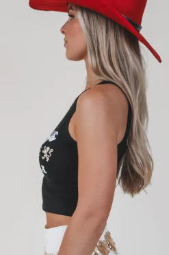 Cowboys & Tequila High Neck Country Western Graphic Top