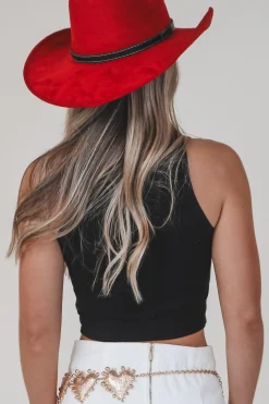 Cowboys & Tequila High Neck Country Western Graphic Top