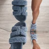 DEAL Comfy Is The New Cool Blue Furry Slipper Slides