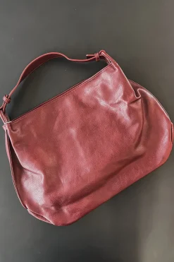 DEAL Sophisticated Is My Middle Name Vegan Leather Burgundy Tote Shoul