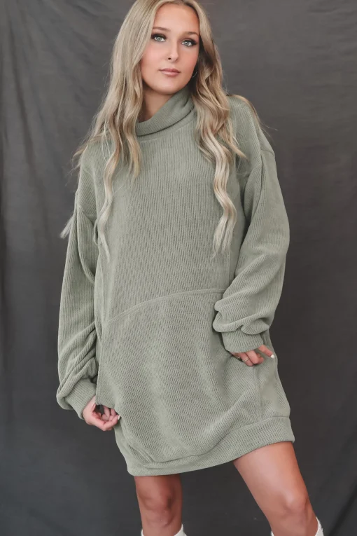 DEAL Sweet Sweet Ribbed Soft Sweater Dress