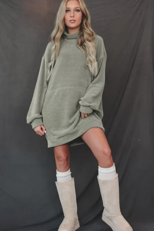 DEAL Sweet Sweet Ribbed Soft Sweater Dress