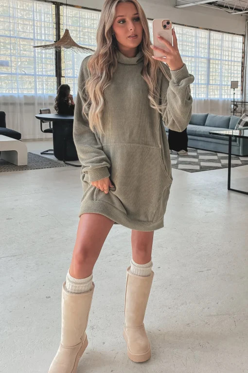 DEAL Sweet Sweet Ribbed Soft Sweater Dress