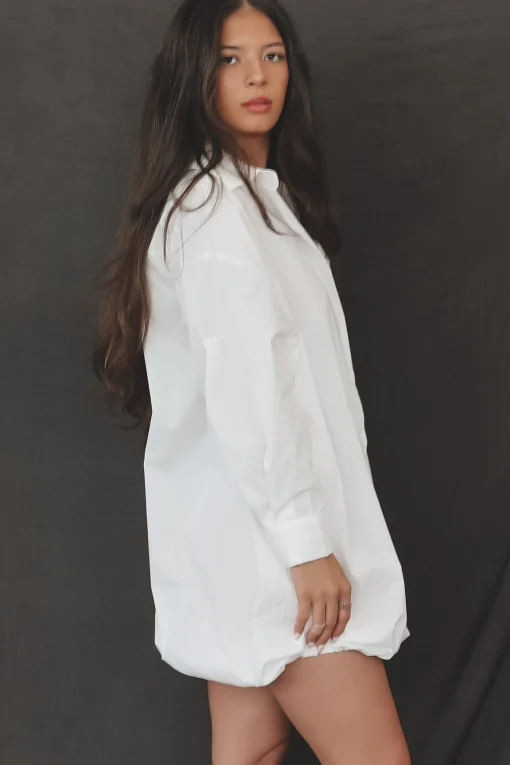 Dress Up Nice Bubble Button Up Shirt Dress