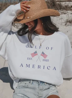 Gulf Of America Beach Unisex Graphic Pullover Sweatshirt