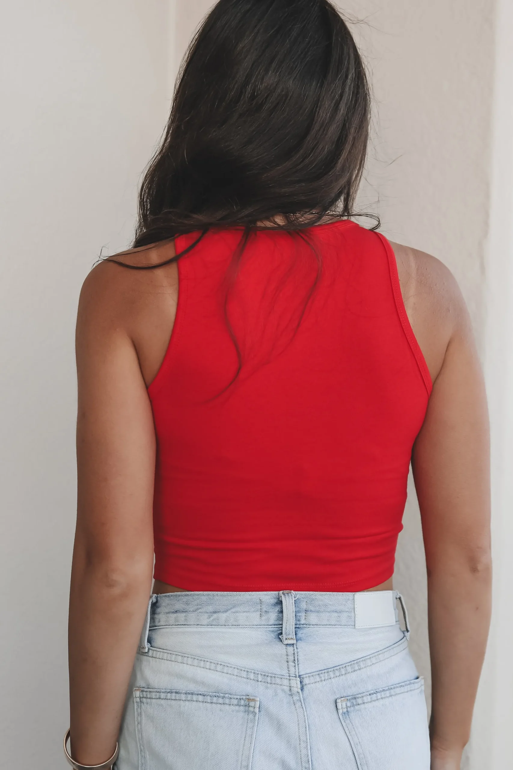 Gulf Of America Cropped High Neck Tank Top