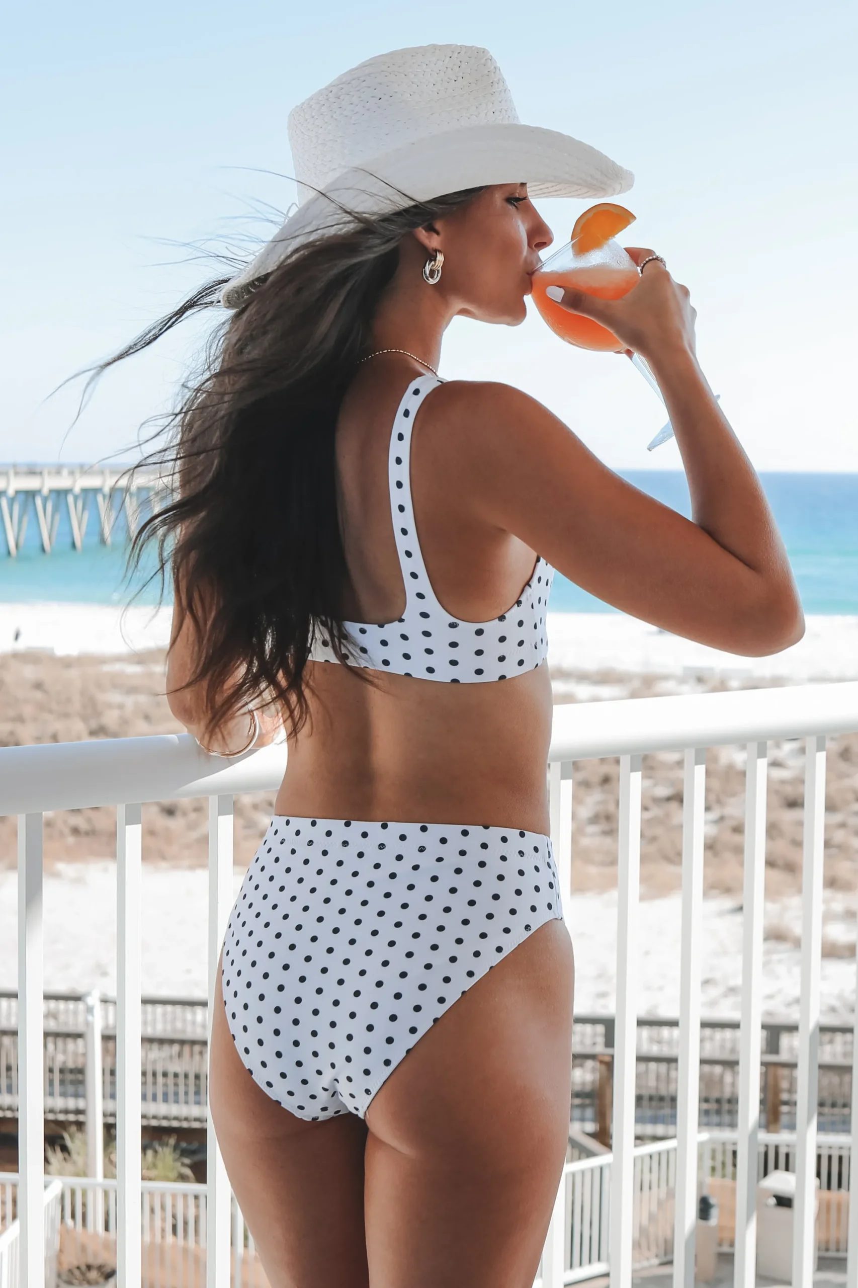 In My Polka Dots High Waist Lined White And Black Bikini