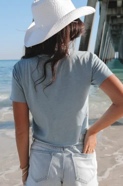 Locals Only Short Sleeve Loose Fit Cropped Tee