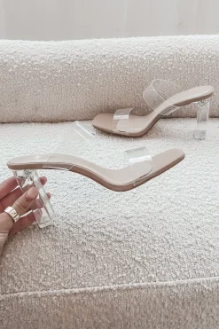 My Fashionista Is Showing Clear Slip On Heel