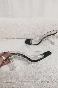 My Fashionista Is Showing Clear Slip On Heel