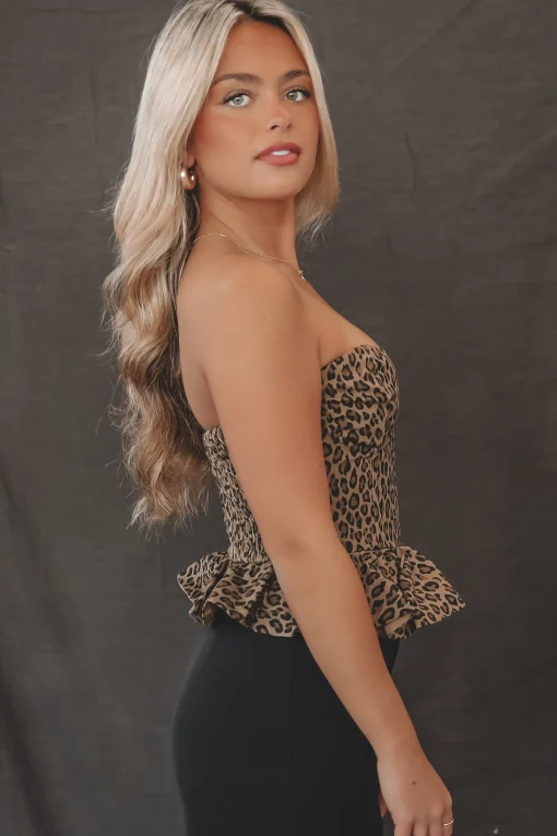 My Idea Of A Good Time Leopard Corset Top