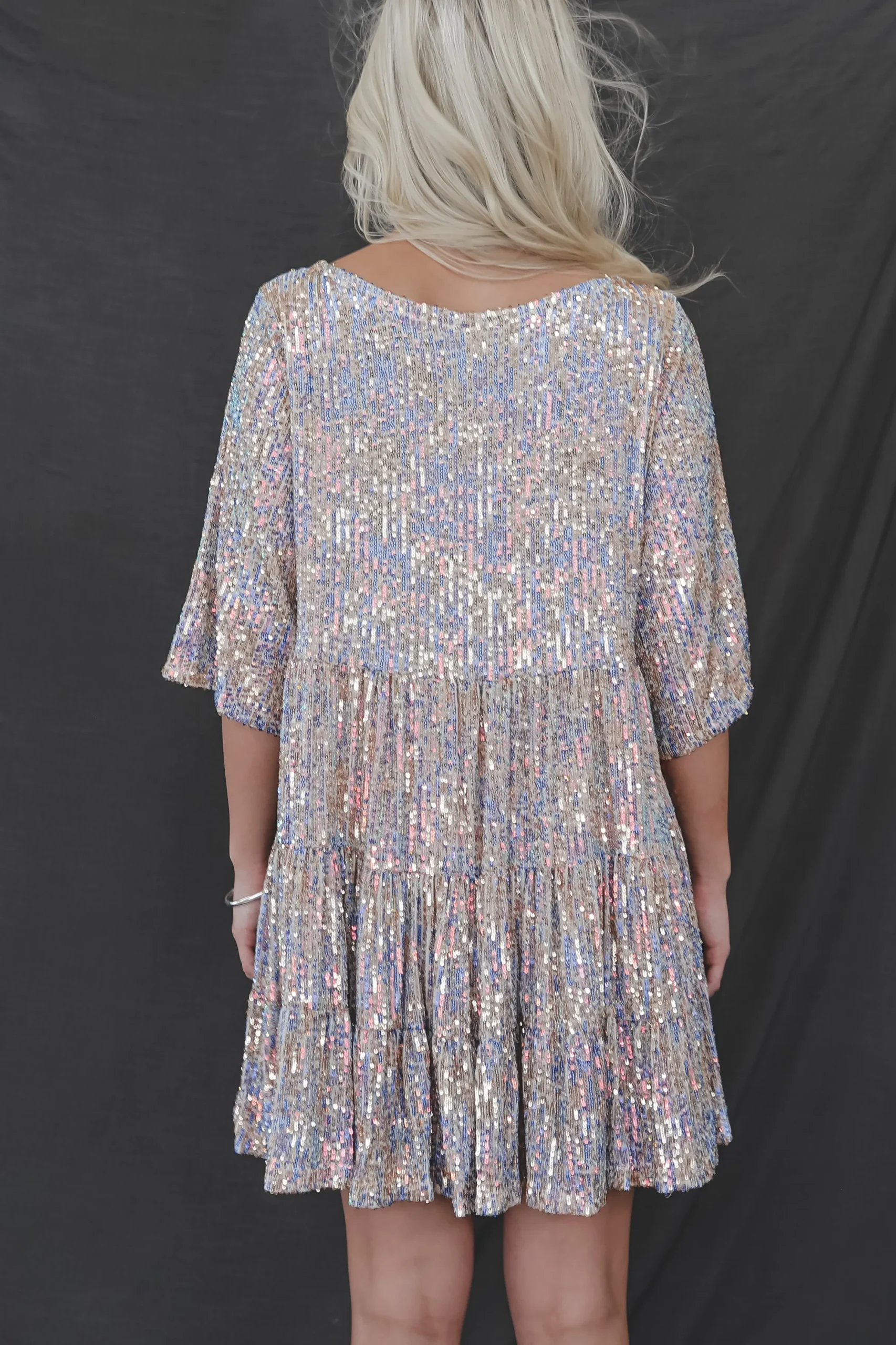 My Queen Unicorn Sequin Babydoll Dress