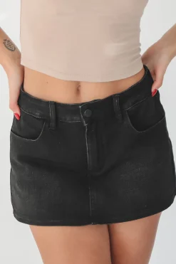 My Very Favorite Outfit Black Denim Skort