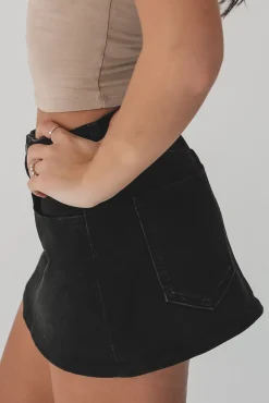 My Very Favorite Outfit Black Denim Skort