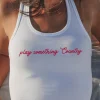 Play Something Country Concert Graphic Cropped Tank Top