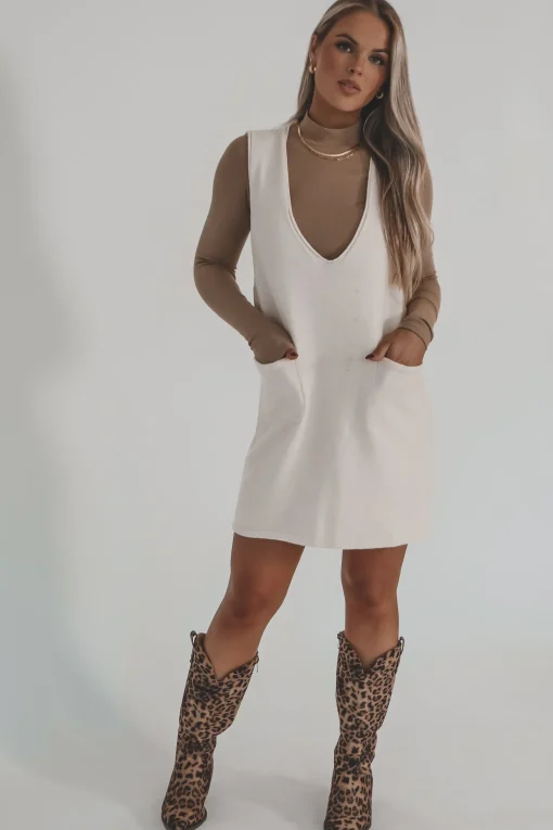 Saw It Had To Have It Sleeveless Sweater Dress