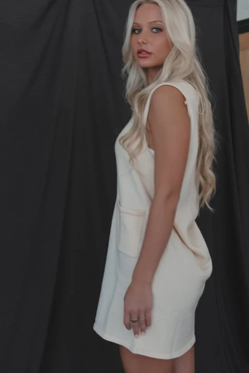 Saw It Had To Have It Sleeveless Sweater Dress