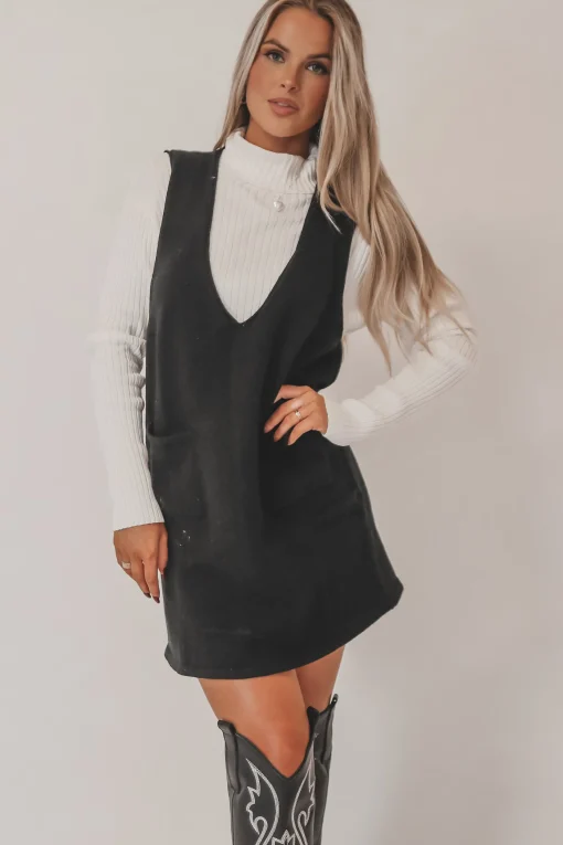 Saw It Had To Have It Sleeveless Sweater Dress