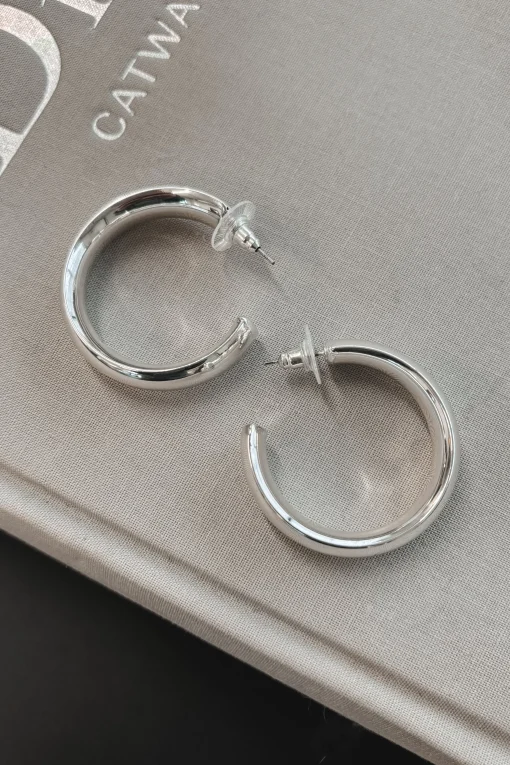 Saw Them Had To Have Them Silver Hoops
