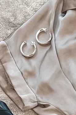Saw Them Had To Have Them Silver Hoops