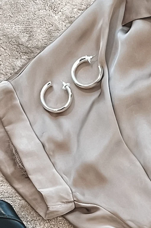 Saw Them Had To Have Them Silver Hoops