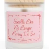 Smells Like No Longer Living In Sin Funny Wooden Wick Engagement Candl