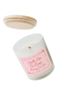 Smells Like No Longer Living In Sin Funny Wooden Wick Engagement Candl