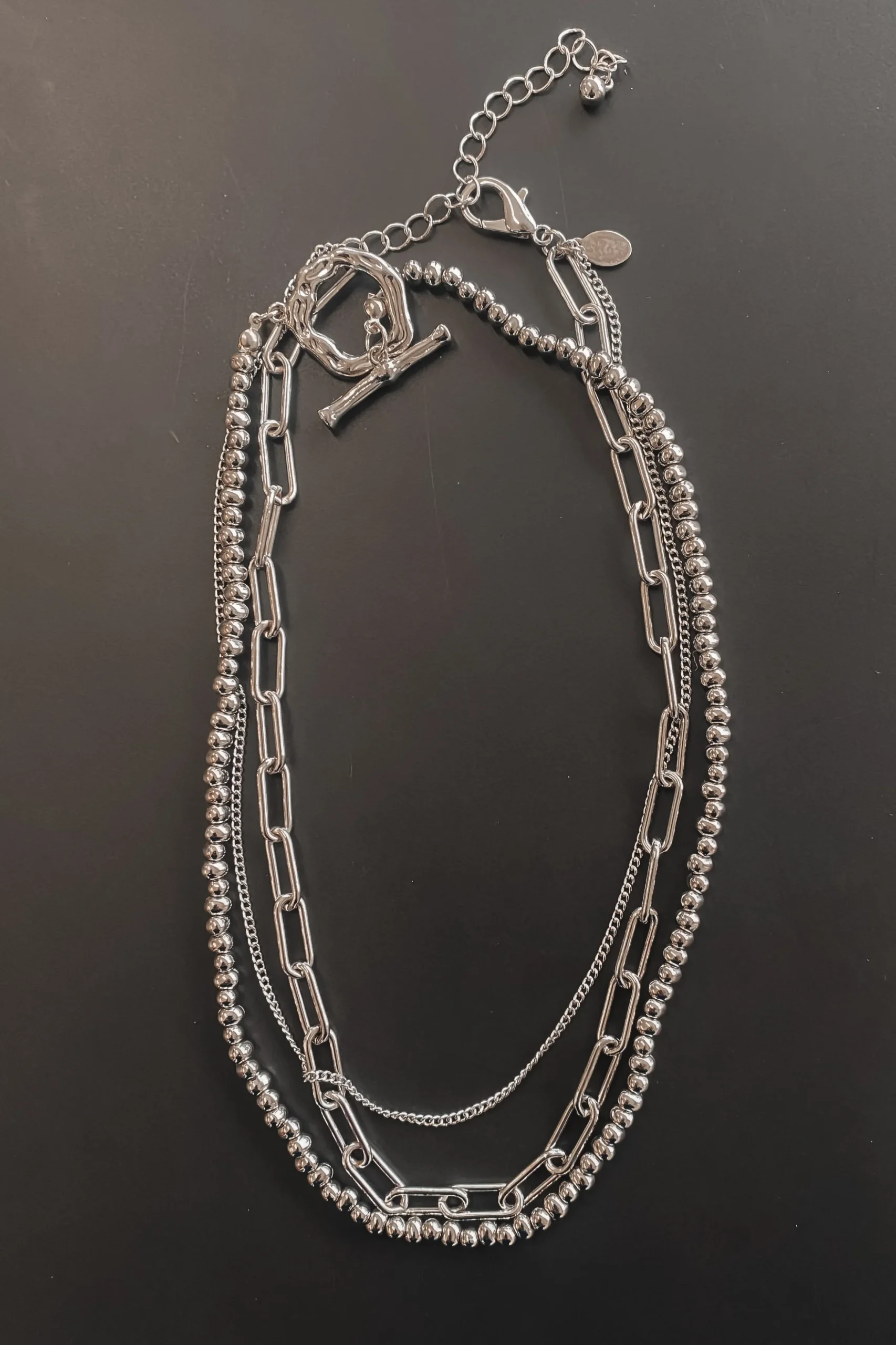 So Long Lover Silver Layered Chain Necklace