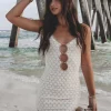 Wishing For Florals White Lace Mini Dress